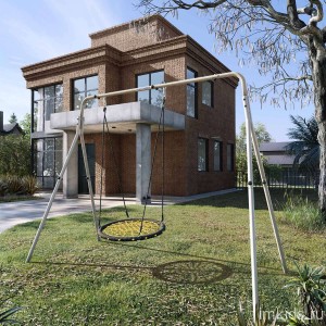 Качели двойные + ГНЕЗДО качели-гнездо 80 см Romana R.103.28.04 (серый)