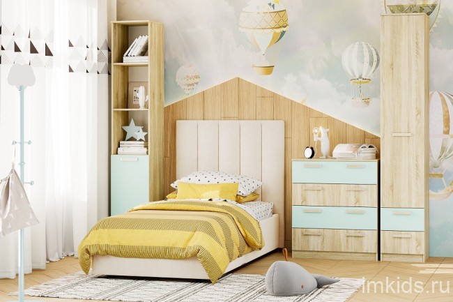 Кровать односпальная Ingrid (  коралловый Ультра коралл 2130x1120x1300)