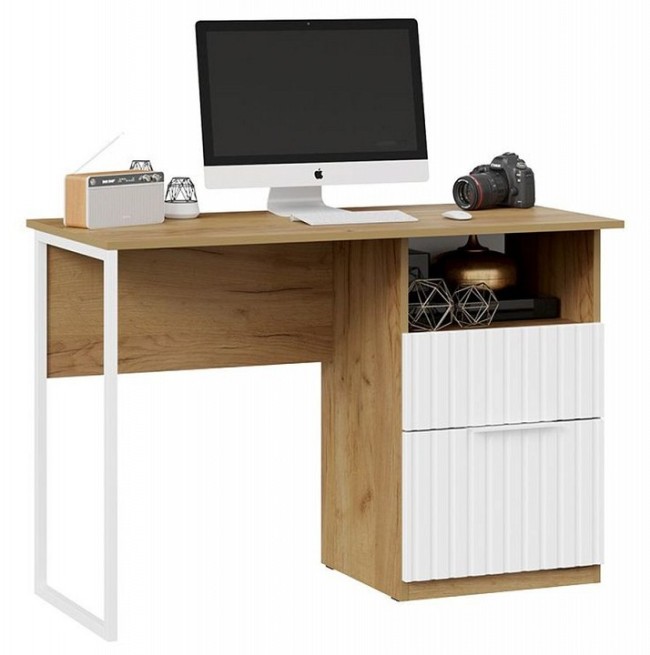 Стол письменный Хилтон Тип 1 (дуб крафт золотой белый  1102x503x750)