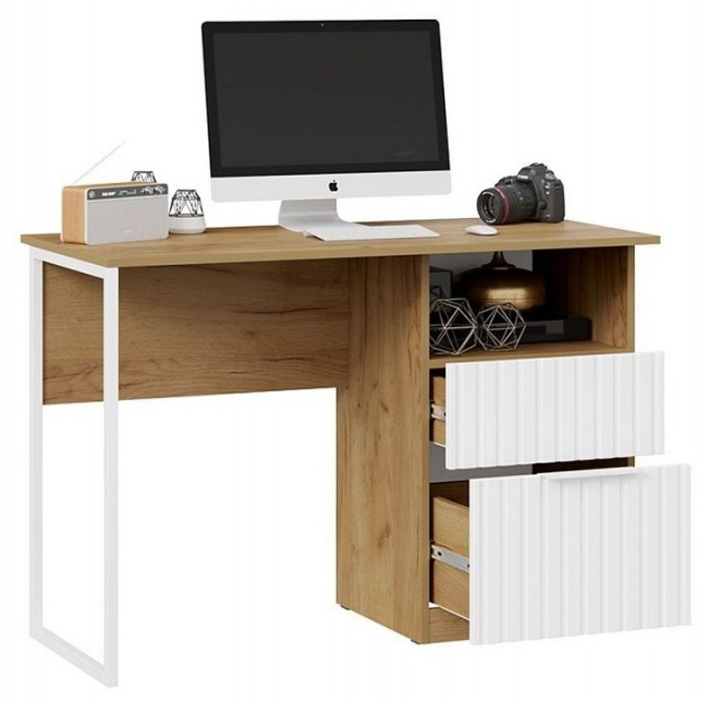 Стол письменный Хилтон Тип 1 (дуб крафт золотой белый  1102x503x750)