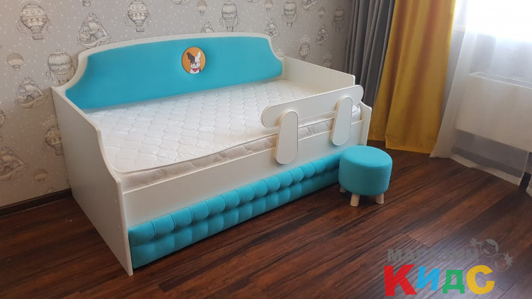 Детская кровать тахта "Тедди", цвет 826 голубой