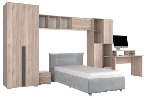 Гарнитур для детской Лайк К106 (дуб мария графит, дуб мария графит )