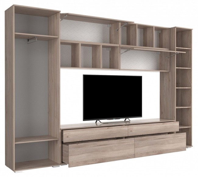 Стенка для гостиной Лайк КГ11 (дуб мария дуб мария, изумруд  )