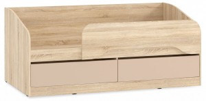 Кровать Акварель НМ 041.54 (дуб сонома капучино  1642x846x700)