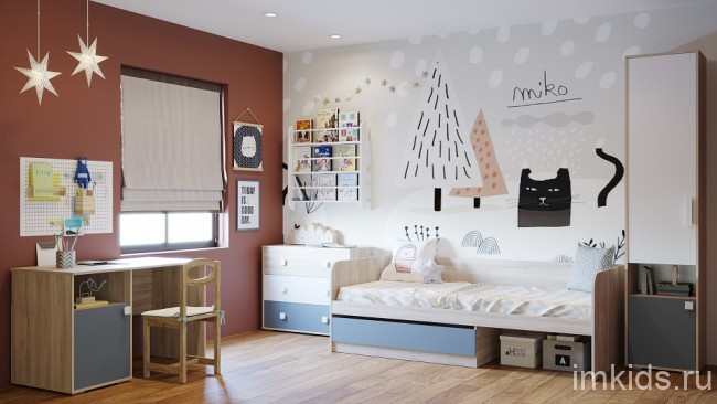 Стол письменный Элиот (вяз либерти светлый вяз либерти светлый, маренго  1200x600x750)