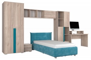 Гарнитур для детской Лайк К106 (дуб мария дуб мария, изумруд сосна )