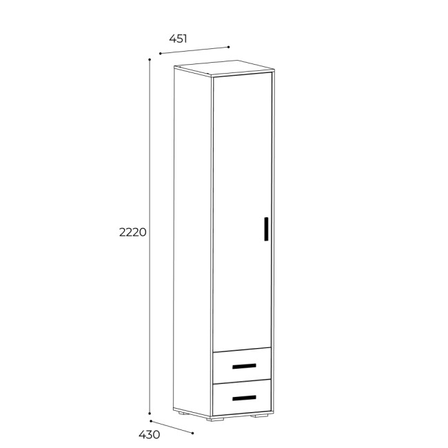 Шкаф для платья и белья Стич