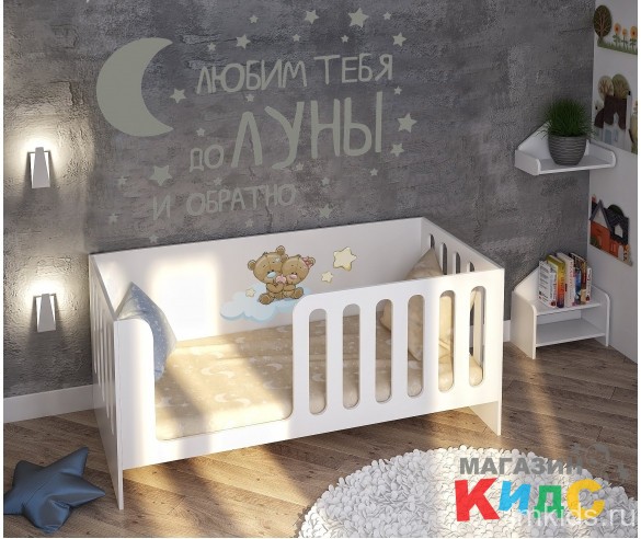 Кровать - манеж "Сказка" с высокими бортиками 