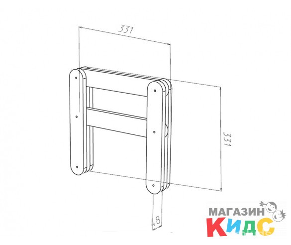 Кровать - манеж "Сказка" с высокими бортиками 
