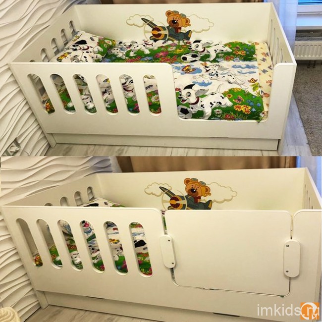 Кровать - манеж "Сказка" с высокими бортиками 