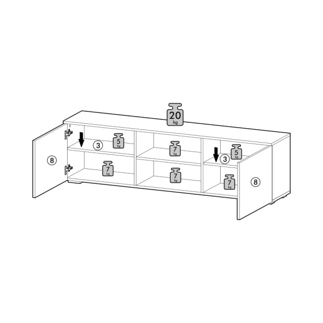 Гостиная Вирола. Комплектация 2 Гостиная Вирола. Комплектация 2