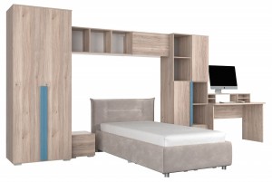 Гарнитур для детской Лайк К106 (дуб мария дуб мария, индиго капучино )