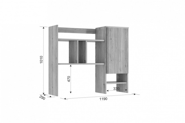 Гарнитур для детской Лайк КД42 (дуб мария графит, дуб мария графит )