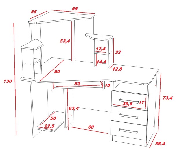 Стол компьютерный Каспер
