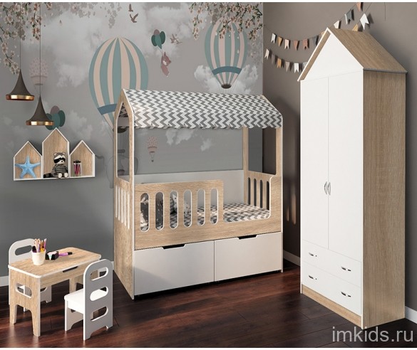 Домик Сказка с высокими ящиками