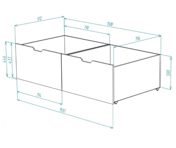 Домик Сказка с высокими ящиками