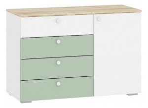 Комод Банни НМ 041.39 (белый, дуб сонома белый, макарун  1120х464х756)