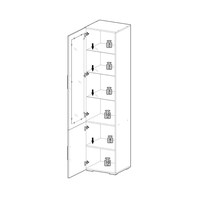 Пенал-витрина Антеро ПС-500