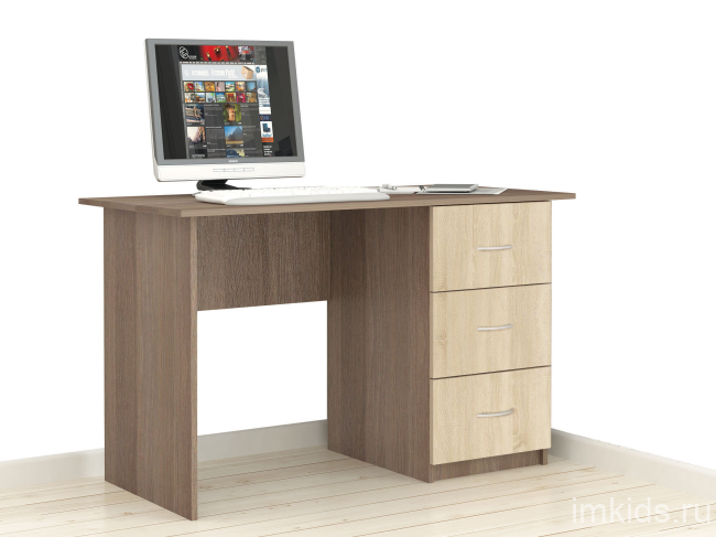 Стол письменный Сити-1, ясень шимо