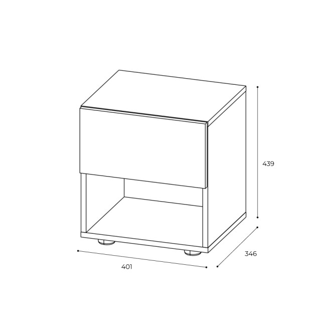 Тумба с ящиком Страйк, белый