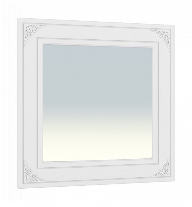 Зеркало настенное Ассоль АС-44 (белое дерево   800x35x800)