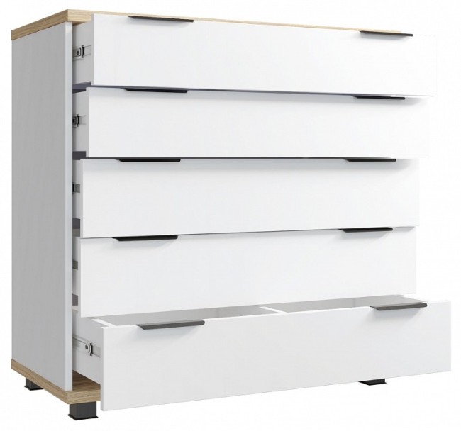 Комод СкайЛайт СЛ-11К (белый, блэквуд ячменный меренга  900x450x912)