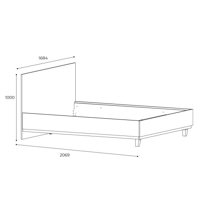 Кровать с подъемным механизмом и ящиком Шарлиз 160х200