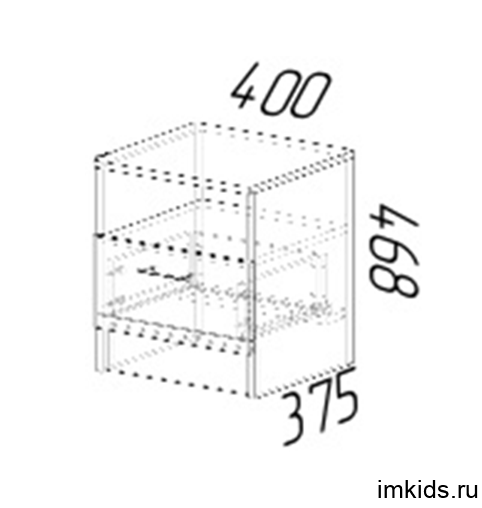 Тумба прикроватная Эко, ясень шимо