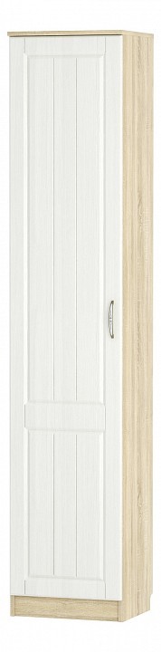 Шкаф для белья Оливия НМ 040.43 Ф (дуб сонома дерево белое  452x380x2198)