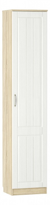 Шкаф для белья Оливия НМ 040.43 Ф (дуб сонома дерево белое  452x380x2198)