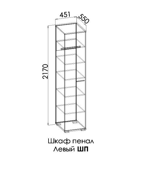 ФЛОРА Шкаф-пенал ШП