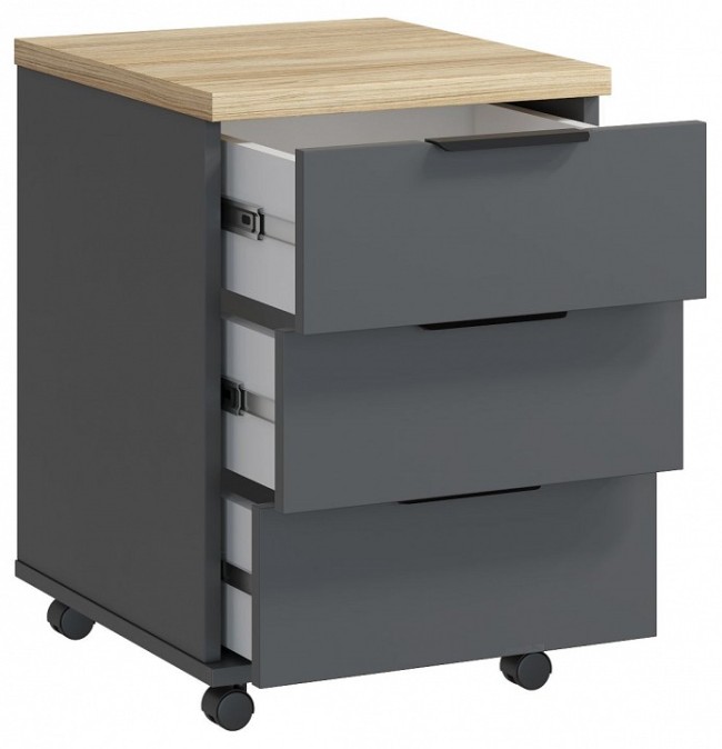 Тумбочка СкайЛайт СЛ-12К (белый, графит графит  404x450x565)