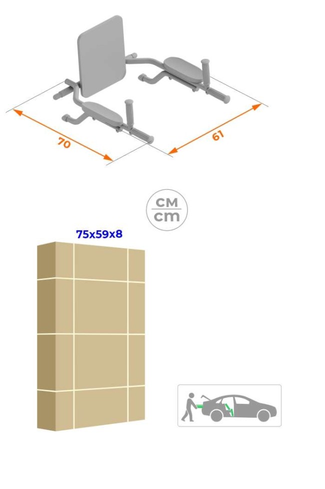 Брусья со спинкой Romana 6.03.04-01