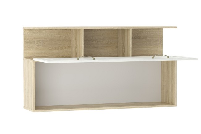 Полка комбинированная Оливия НМ 040.50 Ф (дуб сонома дерево белое  1202x316x650)