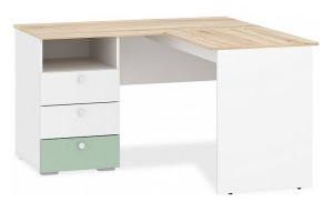 Стол письменный Банни НМ 041.41 (белый, дуб сонома белый, макарун  1302x1302x756)