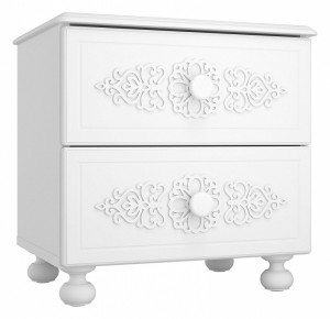 Тумбочка Ассоль АС-04 (белое дерево белое дерево  450x350x450)