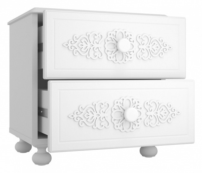 Тумбочка Ассоль АС-04 (белое дерево белое дерево  450x350x450)