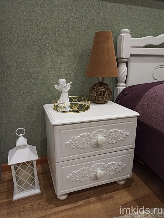 Тумбочка Ассоль АС-04 (белое дерево белое дерево  450x350x450)