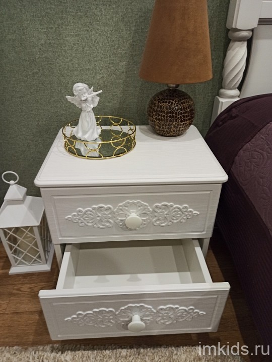 Тумбочка Ассоль АС-04 (белое дерево белое дерево  450x350x450)