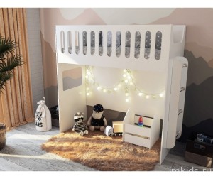 Кровать чердак с нишей "Сказка"