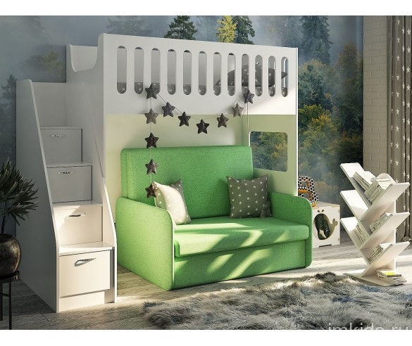 Кровать чердак с нишей "Сказка"