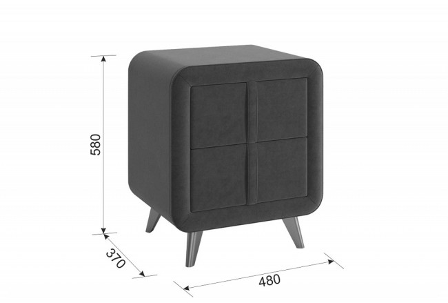 Тумбочка Софи 2 (бежевый  нежно-розовый 480x370x580)