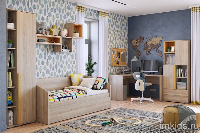 Полка навесная Лайк 42 (дуб мария   360x270x360)