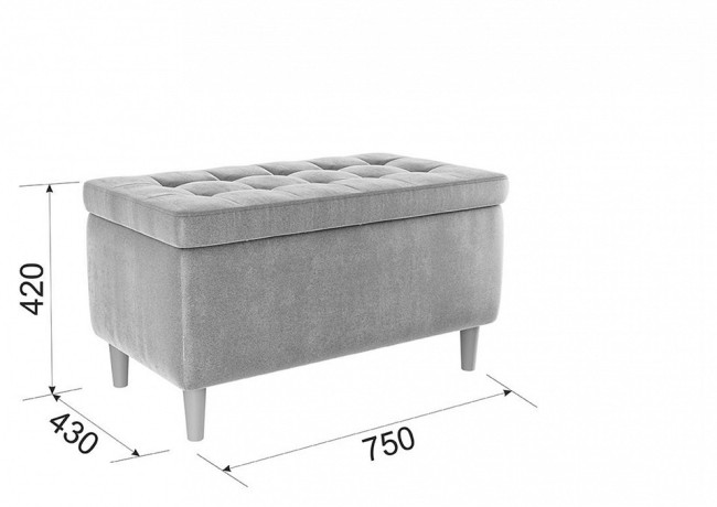 Банкетка-сундук Чарли 2 ( капучино 750x430x420) Банкетка-сундук Чарли 2 ( капучино 750x430x420)