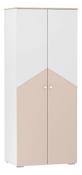 Шкаф платяной Банни НМ 041.42 (белый, дуб сонома белый, бисквит  902х584х2200)