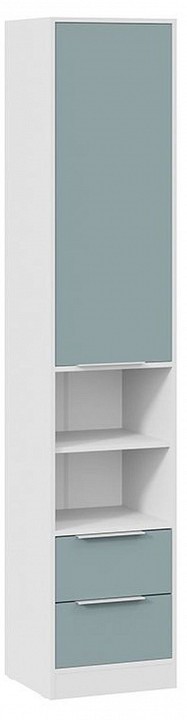 Шкаф платяной Марли (белый серо-голубой  436x407x2132)