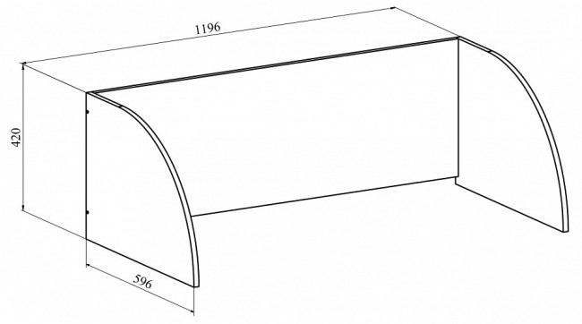 Надстройка Офис ОФ-41 (венге   1196x596x420)