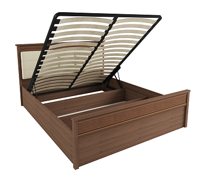 Кровать с подъемным механизмом Ливорно ЛКР-1 140х200, орех Кровать с подъемным механизмом Ливорно ЛКР-1 140х200, орех