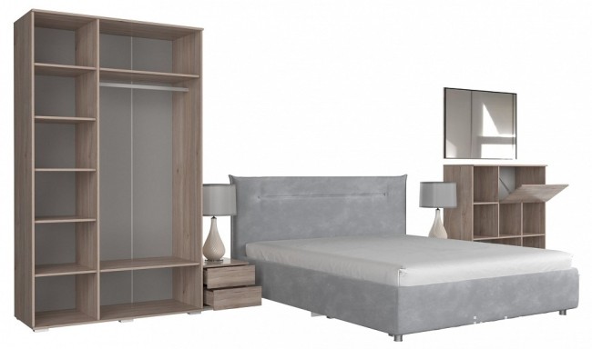 Гарнитур для спальни Лайк КС47 (дуб мария дуб мария, фуксия капучино )