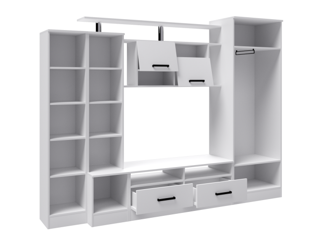 Стенка в гостиную Оскар-5, белый